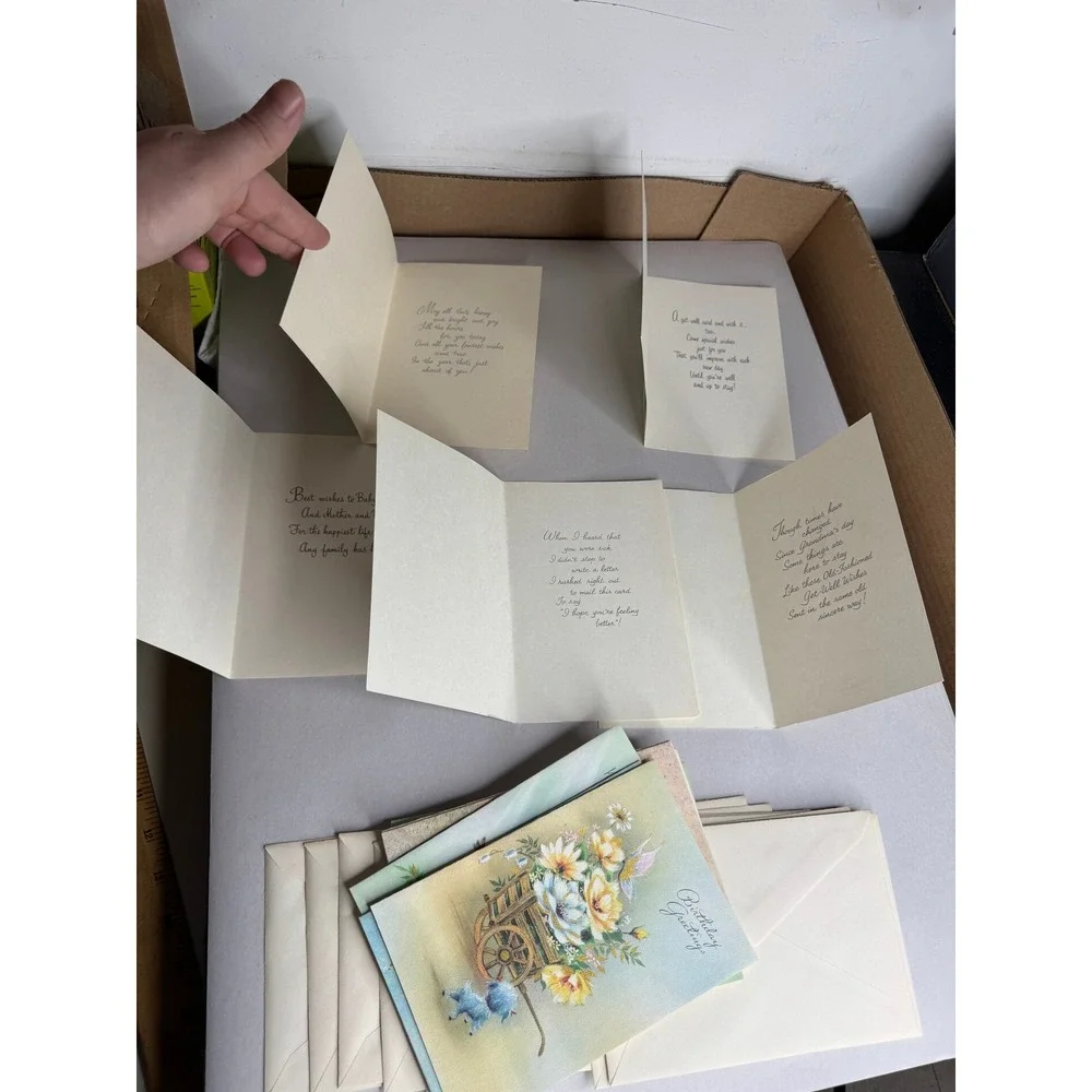 Vintage‎ Sunshine Greeting Cards Lot of 14 Unused Floral Birthday Get Well Baby